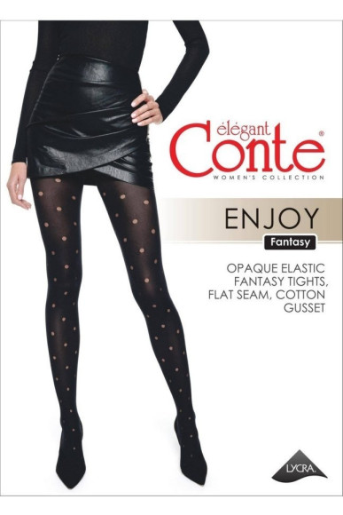 Колготки жіночі Conte Fantasy Enjoy в прозорий горошок