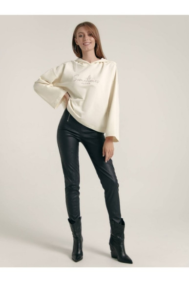 Джемпер жіночий Conte LD 1364 Оversize-худі на флісі з вишивкою