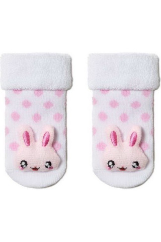 Шкарпетки дитячі Conte-kids Sof-tiki 18С-263СП (398) махрові з аплікацією Зайчик