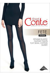 Колготки жіночі Conte Fantasy Fete з ажурним геометричним малюнком