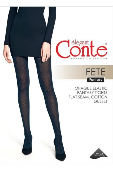 Колготки жіночі Conte Fantasy Fete з ажурним геометричним малюнком
