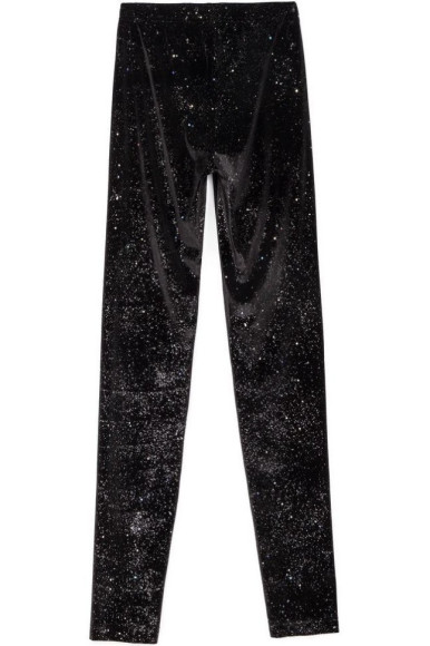 Легінси жіночі Conte Star чорні оксамитові з металевими блискітками