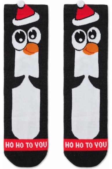 Носки женские Conte Новогодние (650) 21с-75сп с махровой стопой «Penguin»