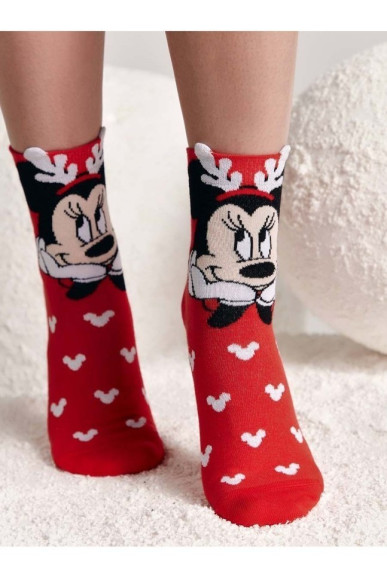 Шкарпетки жіночі Conte Disney Новорічні 21С-73СП (646) «Minnie» з люрексом