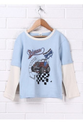 Реглан дитячий Niso Baby KF101 блакитного кольору