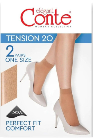 Шкарпетки жіночі Conte Tension 20 Den, 2 пари (Euro) Шкарпетки жіночі Conte Tension 20 Den, 2 пари (Euro)