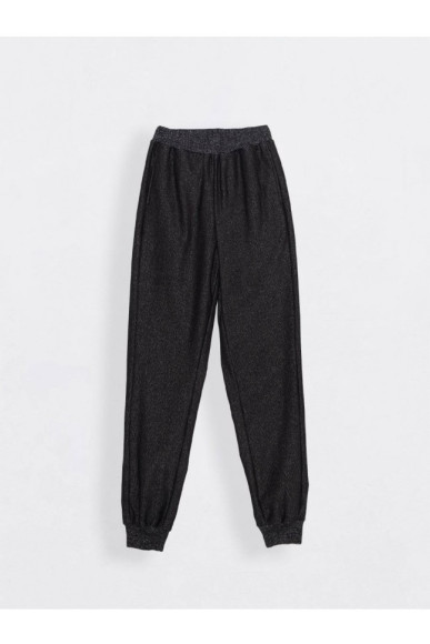 Термоджогери Conte Sport lux black бавовняні з мерехтінням люрексу