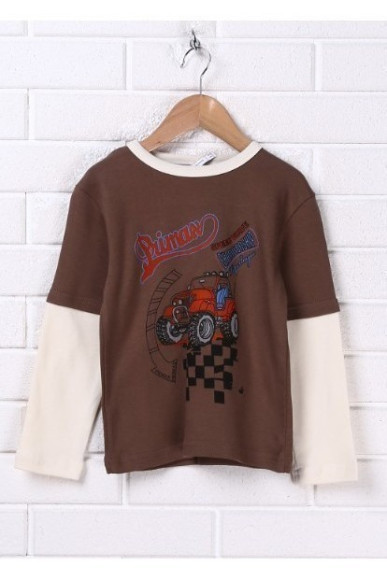 Реглан дитячий Niso Baby KF101 коричневого кольору