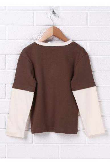 Реглан дитячий Niso Baby KF101 коричневого кольору