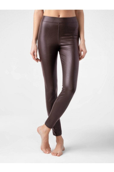 Термолеггінси Conte Bella моделюють з високою посадкою зі штучної шкіри