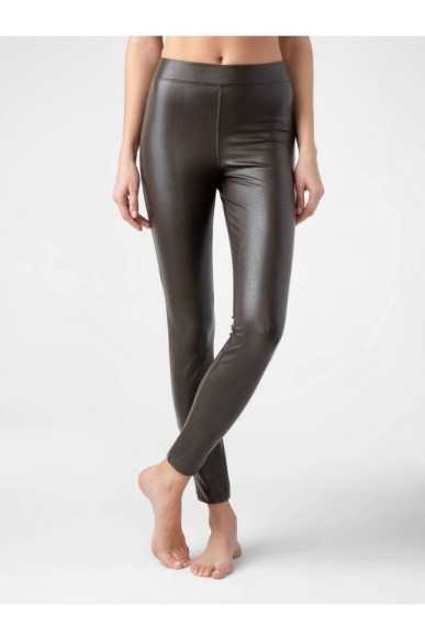 Термолеггінси Conte Bella моделюють з високою посадкою зі штучної шкіри