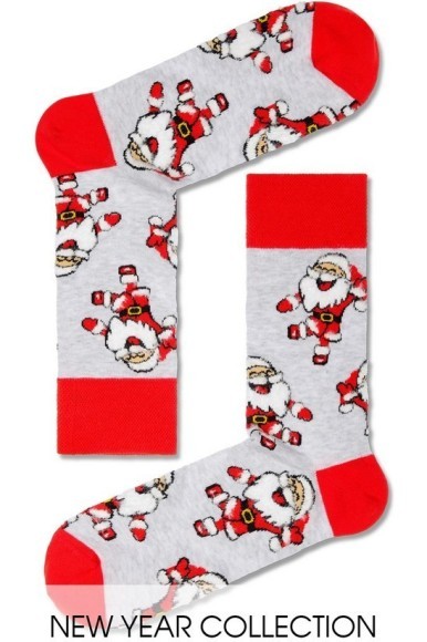 Шкарпетки чоловічі Diwari Новорічні (374) &quot;Санта-Клаус&quot; з пухнастою ниткою