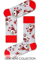 Шкарпетки чоловічі Diwari Новорічні (374) "Санта-Клаус" з пухнастою ниткою