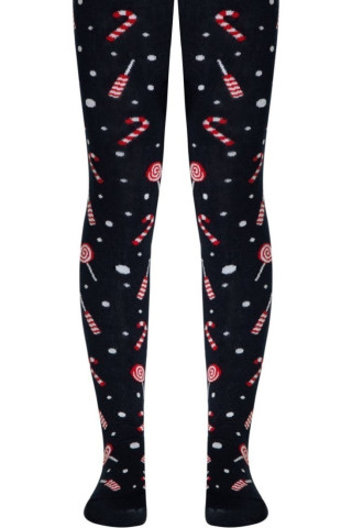 Колготки дитячі Conte-kids новорічні 19С-95/1СП (555) з помпоном «Sweet»