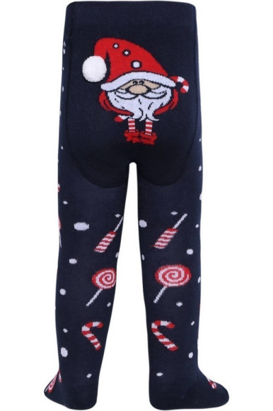 Колготки дитячі Conte-kids новорічні 19С-96/1СП (555) з помпоном «Xmas cat»