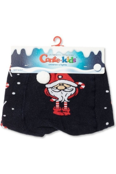 Колготки дитячі Conte-kids новорічні 19С-96/1СП (555) з помпоном «Xmas cat»