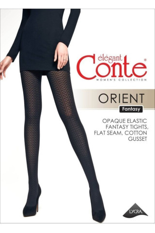 Колготки жіночі Conte Fantasy Orient з малюнком «зігзаг»