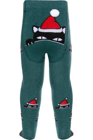 Колготки дитячі Conte-kids новорічні 19С-96/1СП (557) «Xmas cat» з помпоном Колготки дитячі Conte-kids новорічні 19С-96/1СП (557) «Xmas cat» з помпоном