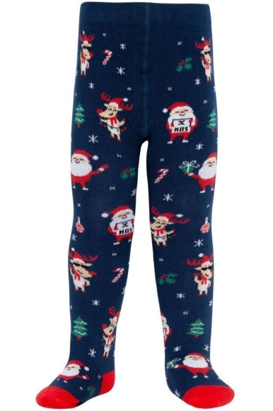 Колготки дитячі Conte-kids новорічні 19С-98/1СП (553) із помпоном «Holiday»