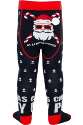 Колготки дитячі Conte-kids новорічні 21С-31/1СП (584) з помпоном «SantaParty»