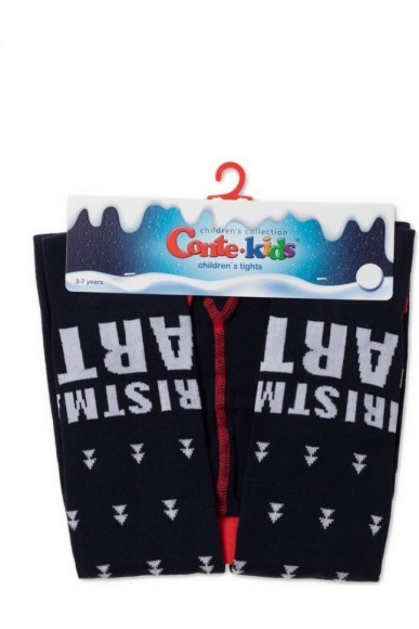 Колготки дитячі Conte-kids новорічні 21С-31/1СП (584) з помпоном «SantaParty»