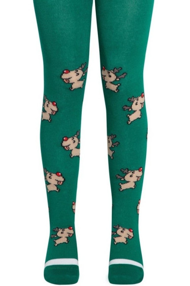 Колготки дитячі Conte-kids новорічні 21С-31СПМ (589) Deer Рудольфа