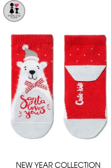 Шкарпетки дитячі Conte-kids Новорічні (383) &quot;Білий ведмедик&quot;