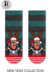 Шкарпетки дитячі Conte-kids Новорічні 18С-83СП (375) Рудольф короткі