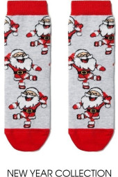 Шкарпетки дитячі Conte-kids Новорічні 18С-86СП (374) Санта Клаус з пухнастою ниткою