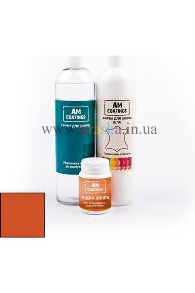 Набор для покраски и реставрации 1-2 кожаных сидений с терракотовой краской AM Coatings