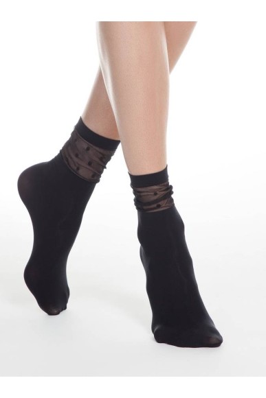 Шкарпетки жіночі Conte Fantasy 19С-29СП подовжені в горошок