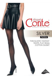 Колготки жіночі Conte Fantasy Silver із сяючим ажурним малюнком