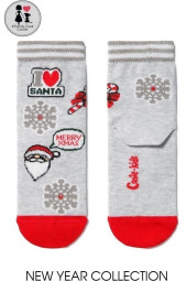 Шкарпетки дитячі Conte-kids Новорічні 18С-90СП (381) люрекс, стрази, пухнаста нитка