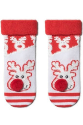 Шкарпетки дитячі Conte-kids Новорічні 19С-70СП (444) махрова стопа
