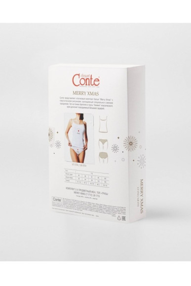Комплект жіночий Conte Merry Xmas LT 1712; LB 1713 2-х предметний топ та труси