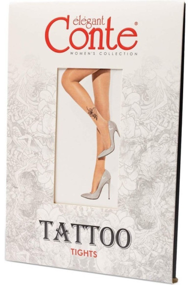 Колготки жіночі Conte Fantasy Tattoo з малюнком Garden Колготки жіночі Conte Fantasy Tattoo з малюнком Garden