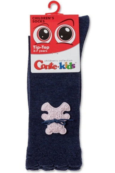 Шкарпетки дитячі Conte-kids Tip-Top 20С-207СП (576) подовжені з бавовни з декоративною іграшкою «Вear»