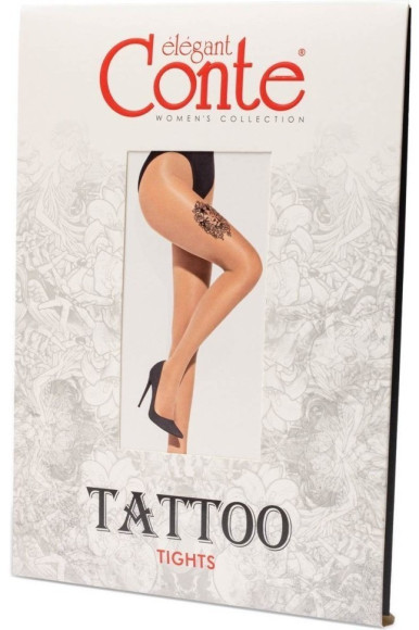 Колготки жіночі Conte Fantasy Tattoo з малюнком Lion