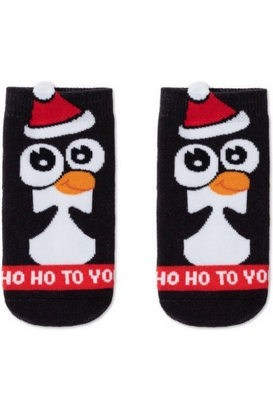 Шкарпетки дитячі Conte-kids Новорічні 21С-62СП (650) махрові «Penguin»