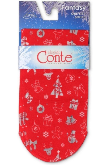 Шкарпетки жіночі Conte Fantasy 70 Новорічні 17С-34СП (122) Christmas Шкарпетки жіночі Conte Fantasy 70 Новорічні 17С-34СП (122) Christmas