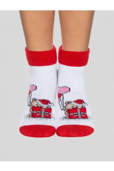 Шкарпетки жіночі Conte (302) новорічні махрові з люрексом