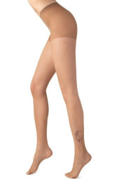 Колготки жіночі Conte Fantasy Tattoo з малюнком Moon Art