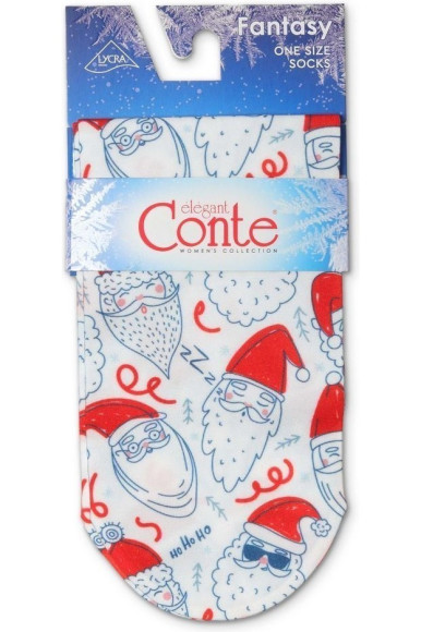 Шкарпетки жіночі Conte Fantasy 70 Новорічні 17С-34СП (124) Santa Claus Шкарпетки жіночі Conte Fantasy 70 Новорічні 17С-34СП (124) Santa Claus