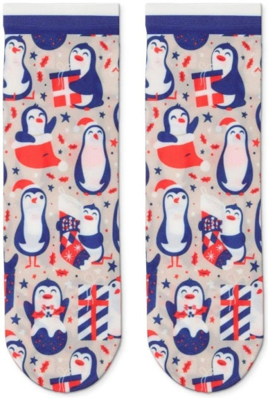 Шкарпетки жіночі Conte Fantasy 70 Новорічні 17С-34СП (125) Penguin Шкарпетки жіночі Conte Fantasy 70 Новорічні 17С-34СП (125) Penguin