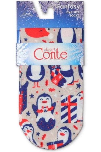Шкарпетки жіночі Conte Fantasy 70 Новорічні 17С-34СП (125) Penguin Шкарпетки жіночі Conte Fantasy 70 Новорічні 17С-34СП (125) Penguin